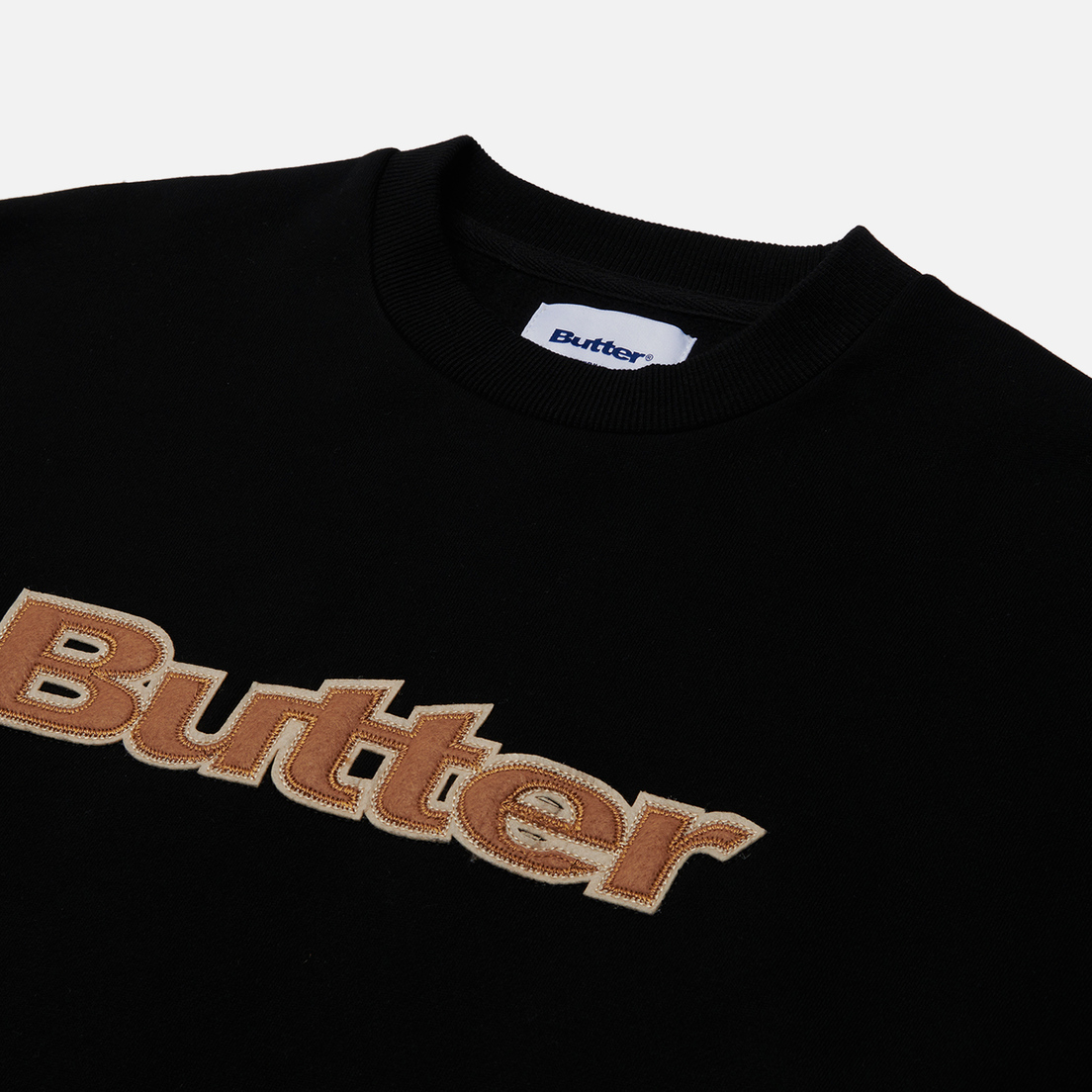 Butter Goods Мужская толстовка Felt Logo Applique Crew Neck