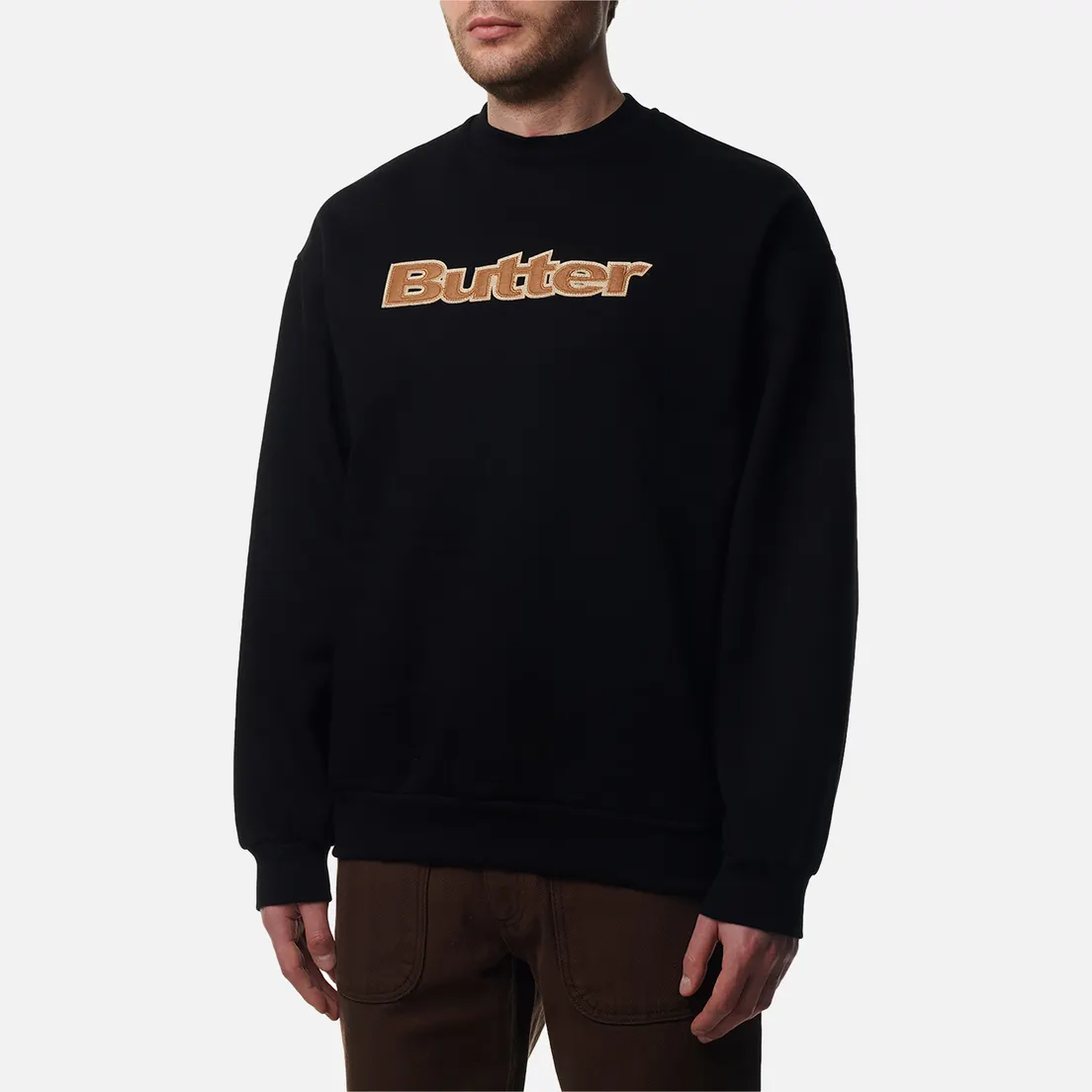 Butter Goods Мужская толстовка Felt Logo Applique Crew Neck