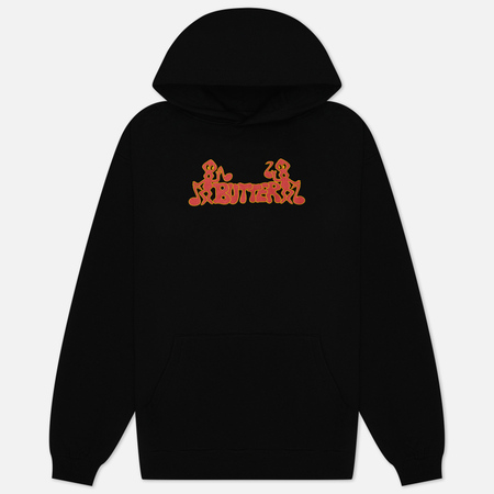 фото Мужская толстовка butter goods notes embroidered hoodie, цвет чёрный, размер s