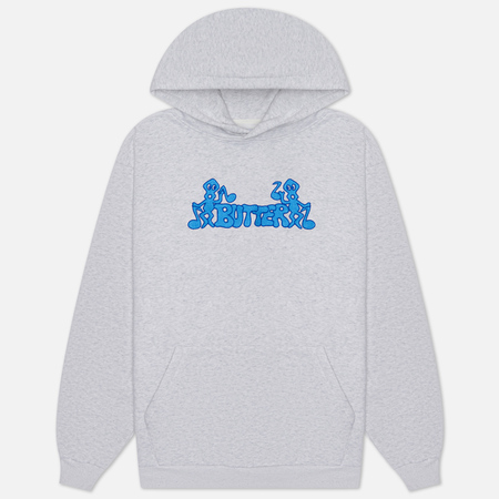 фото Мужская толстовка butter goods notes embroidered hoodie, цвет серый, размер s