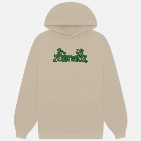 фото Мужская толстовка butter goods notes embroidered hoodie, цвет бежевый, размер s