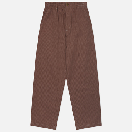 фото Мужские брюки butter goods hickory wide leg, цвет коричневый, размер s