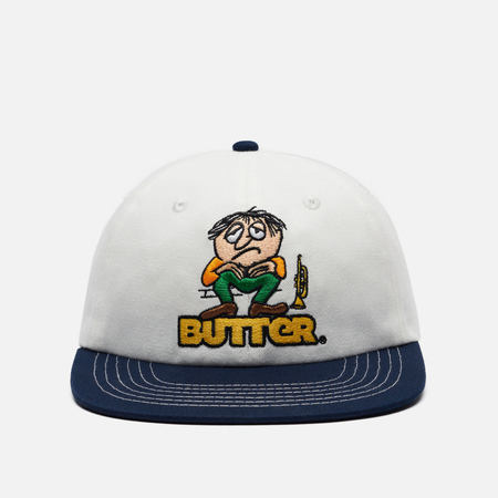 фото Кепка butter goods blues 6 panel, цвет белый