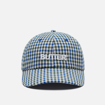 фото Кепка butter goods gingham 6 panel, цвет зелёный