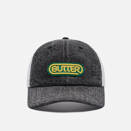 фото Кепка butter goods denim trucker, цвет чёрный