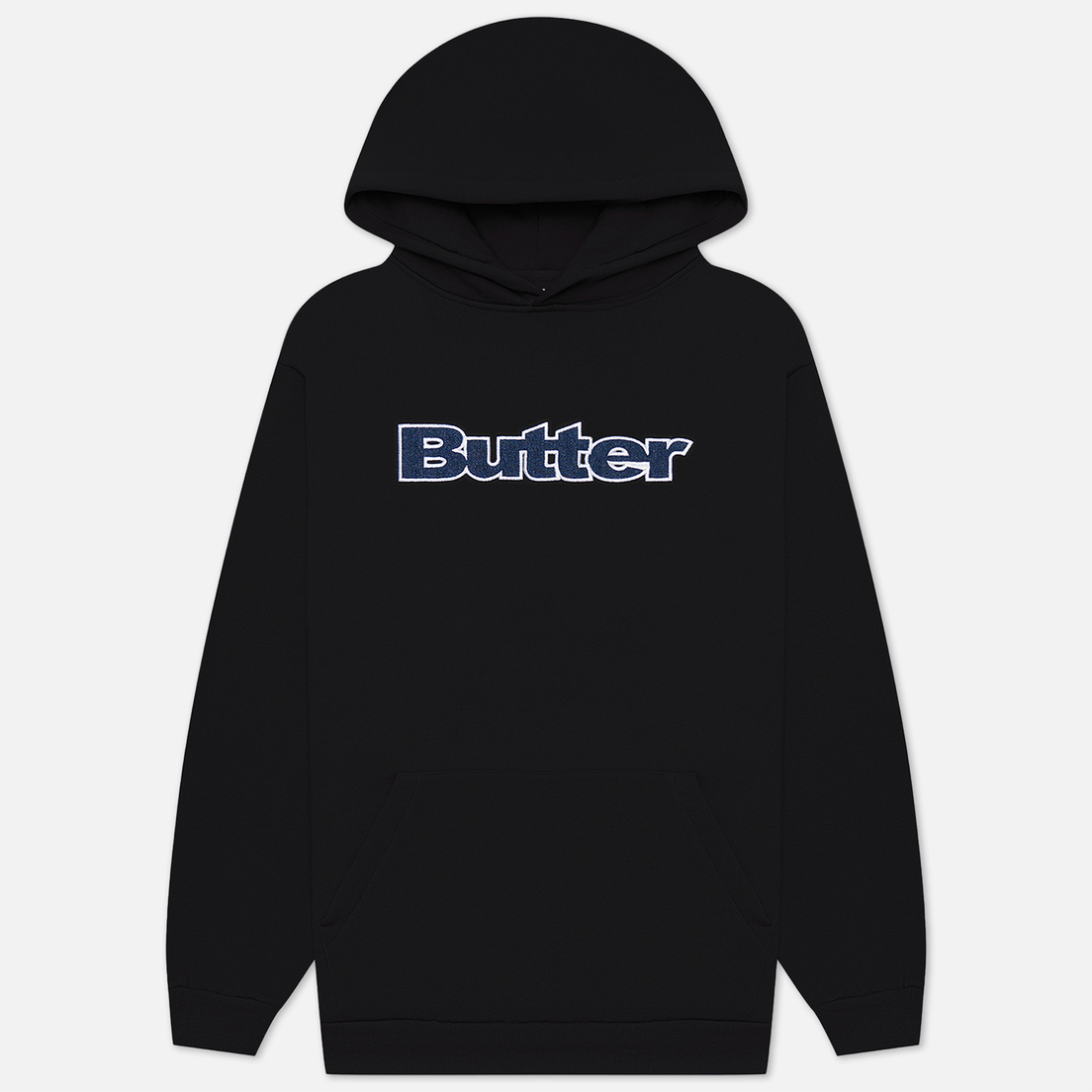 Butter Goods Мужская толстовка Logo Denim Applique Pullover Hoodie