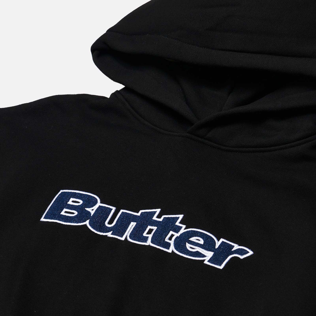 Butter Goods Мужская толстовка Logo Denim Applique Pullover Hoodie