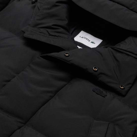 Мужской пуховик Lacoste Detachable Long Hood Black