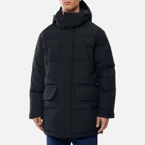 Мужской пуховик Lacoste Detachable Long Hood Black