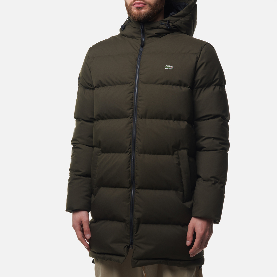 Lacoste Мужской пуховик Long Hooded Quilted