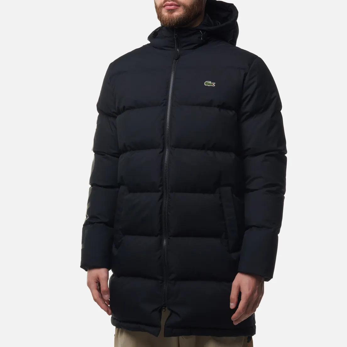 Lacoste Мужской пуховик Long Hooded Quilted