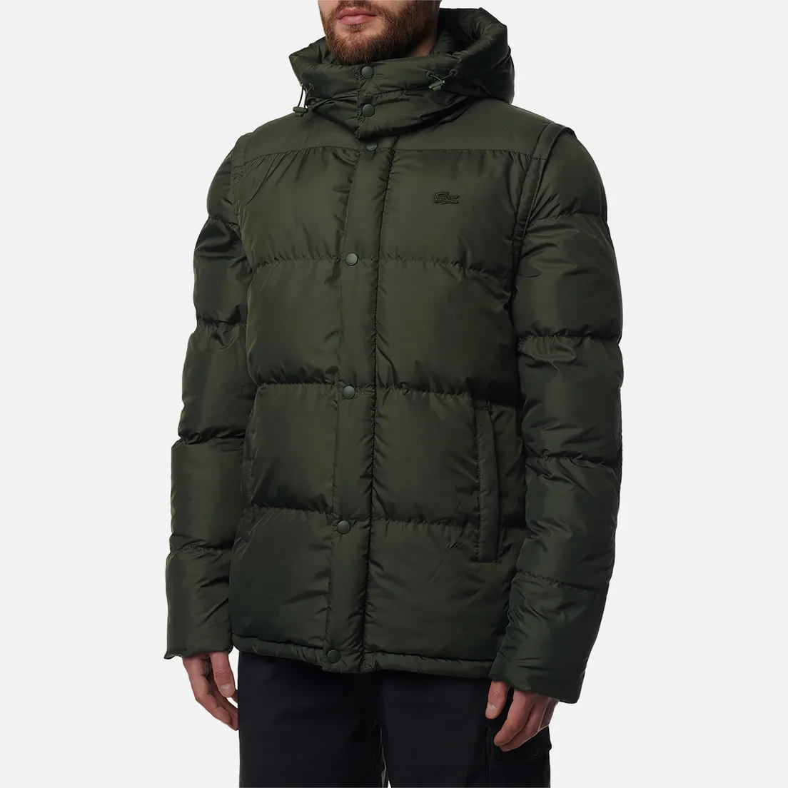 Lacoste Мужской пуховик Embroidered Crocodile Tonal