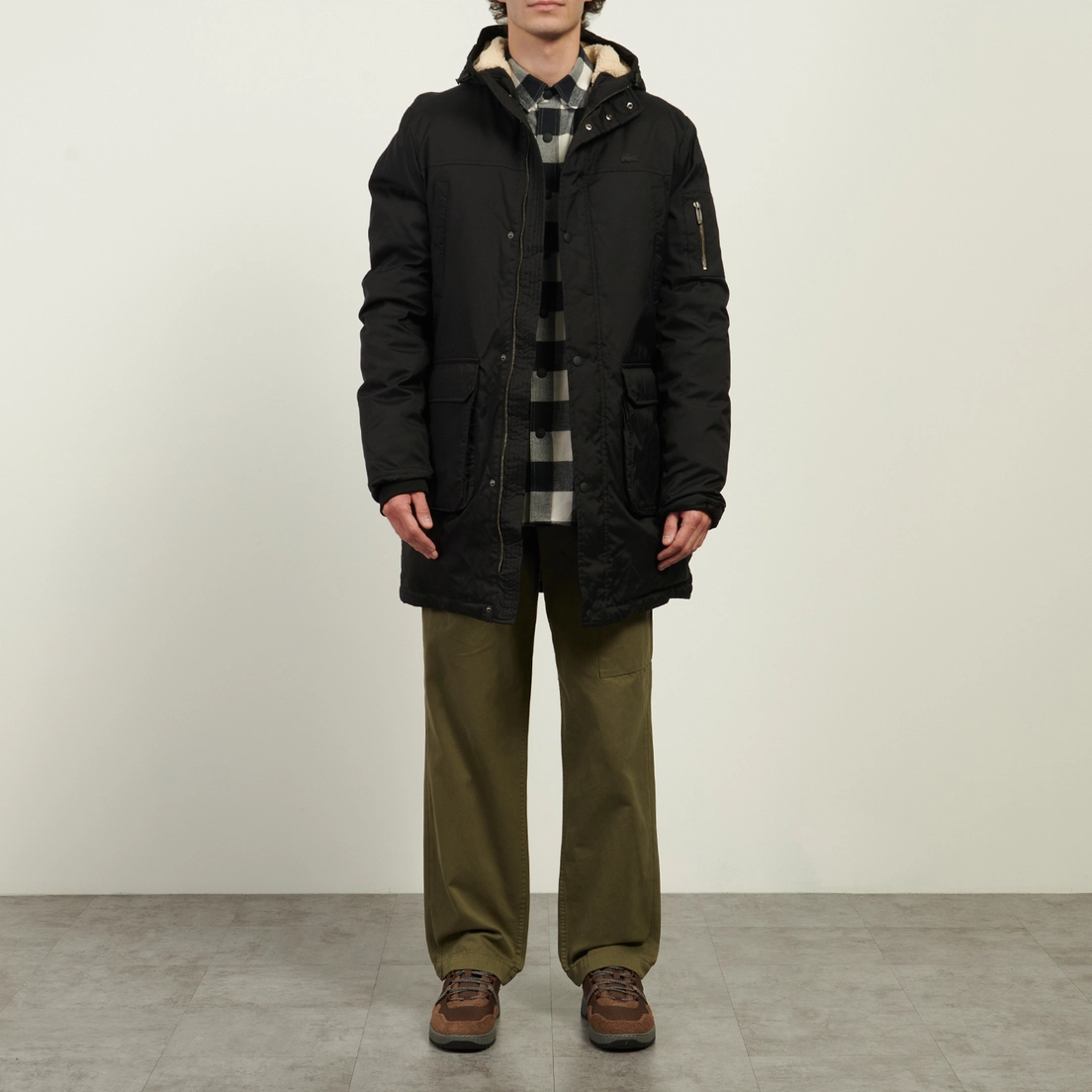 Lacoste Мужская куртка парка Hooded Long