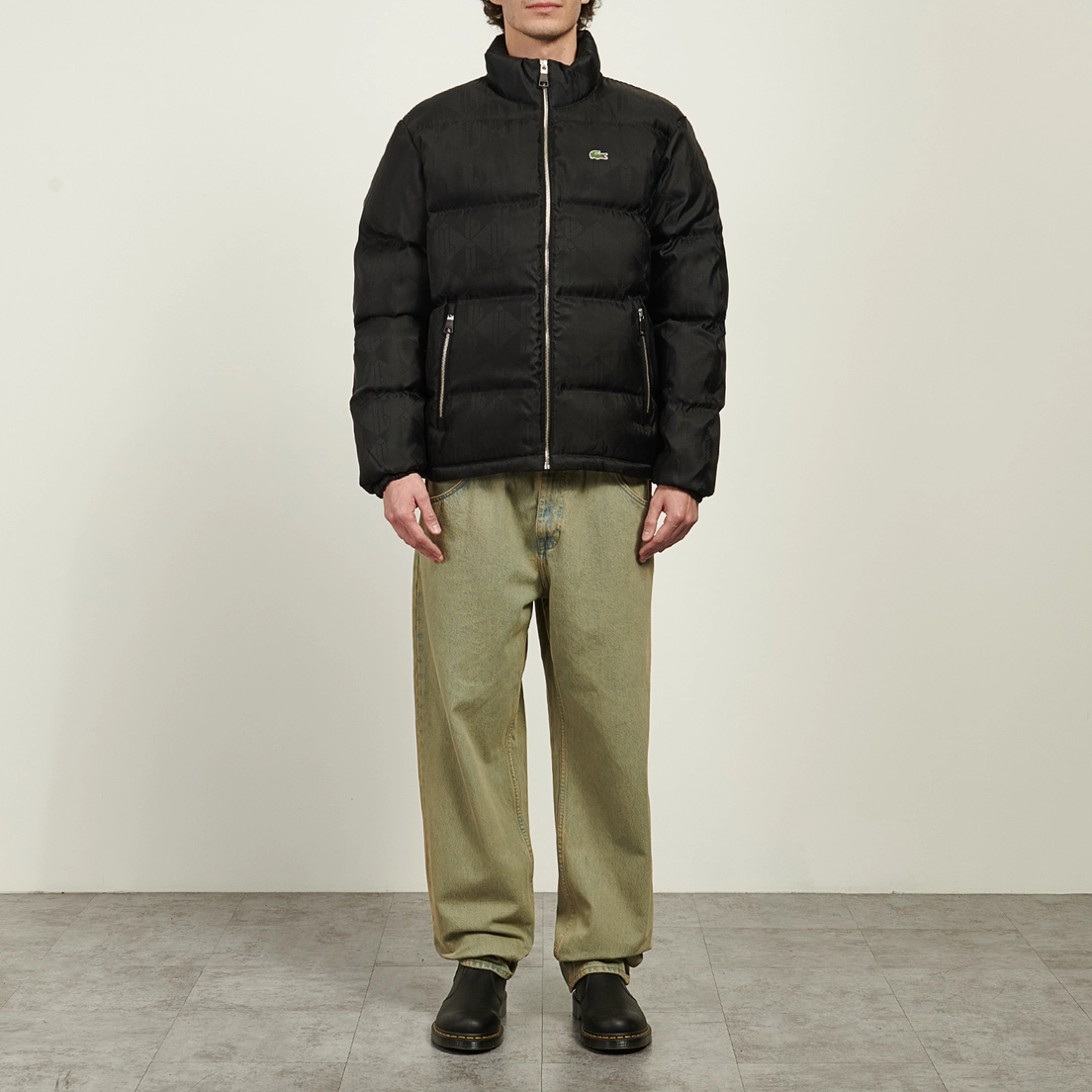 Lacoste Мужской пуховик Water-Repellent Monogram Jacquard Down