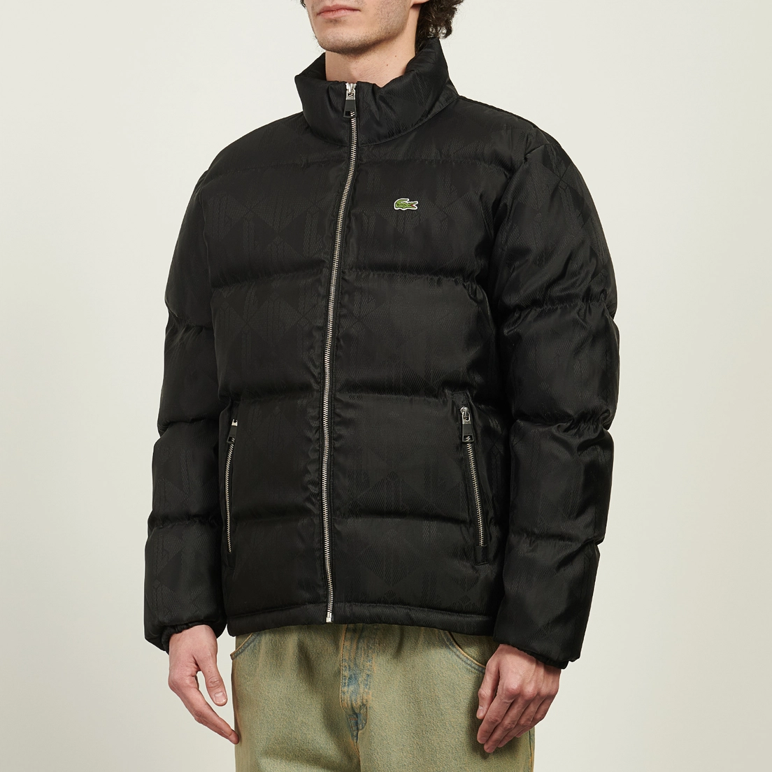 Lacoste Мужской пуховик Water-Repellent Monogram Jacquard Down