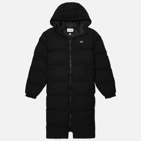 Мужской пуховик Lacoste Long Puffer, цвет чёрный, размер 50