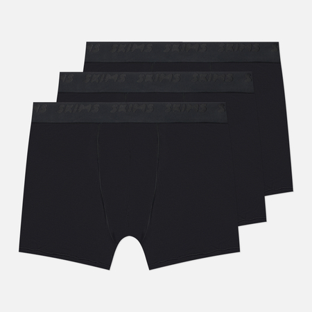 Комплект мужских трусов SKIMS Stretch 3" Boxer Brief 3-Pack, цвет чёрный