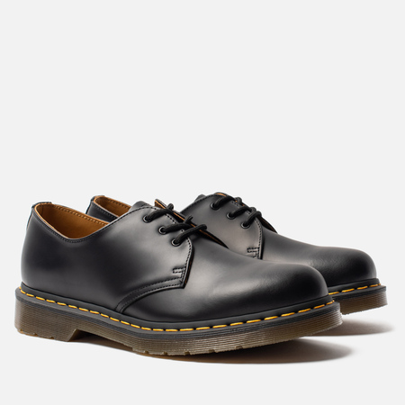 фото Ботинки dr. martens 1461 yellow stitch smooth, цвет чёрный, размер 36 eu