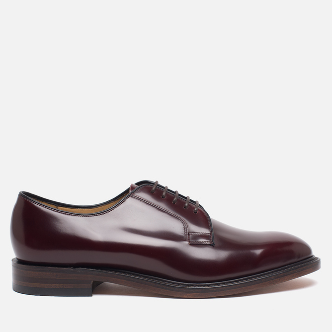 Мужские ботинки Loake Plain Derby Polished Burgundy