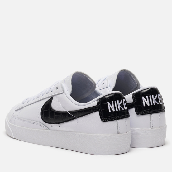 Женские кроссовки Nike Blazer Low Croc White/Black