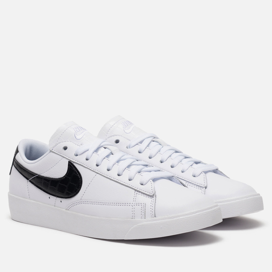 Женские кроссовки Nike Blazer Low Croc White/Black