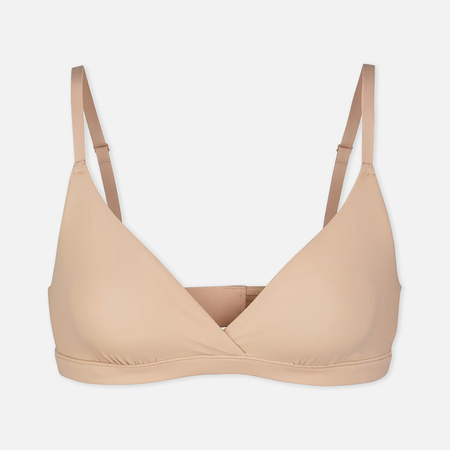 Женский бюстгальтер SKIMS Fits Everybody Crossover Bralette, цвет бежевый
