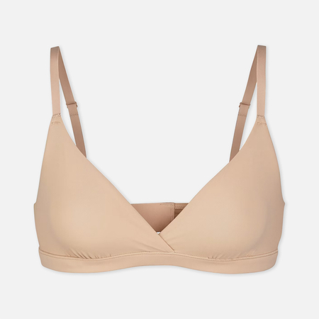 Женский бюстгальтер SKIMS Fits Everybody Crossover Bralette, цвет бежевый