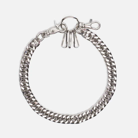 Брелок для ключей MKI Miyuki-Zoku Filed Curb Jeans Chain Silver