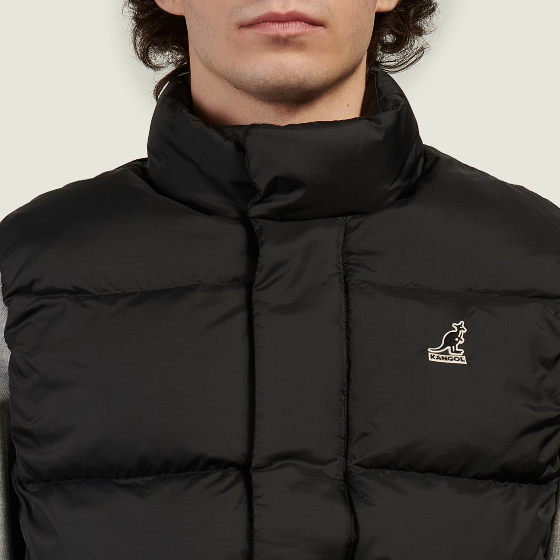 Kangol Мужской жилет Stand Collar Down Puffer