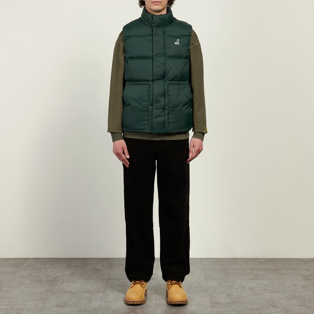 Kangol Мужской жилет Stand Collar Down Puffer