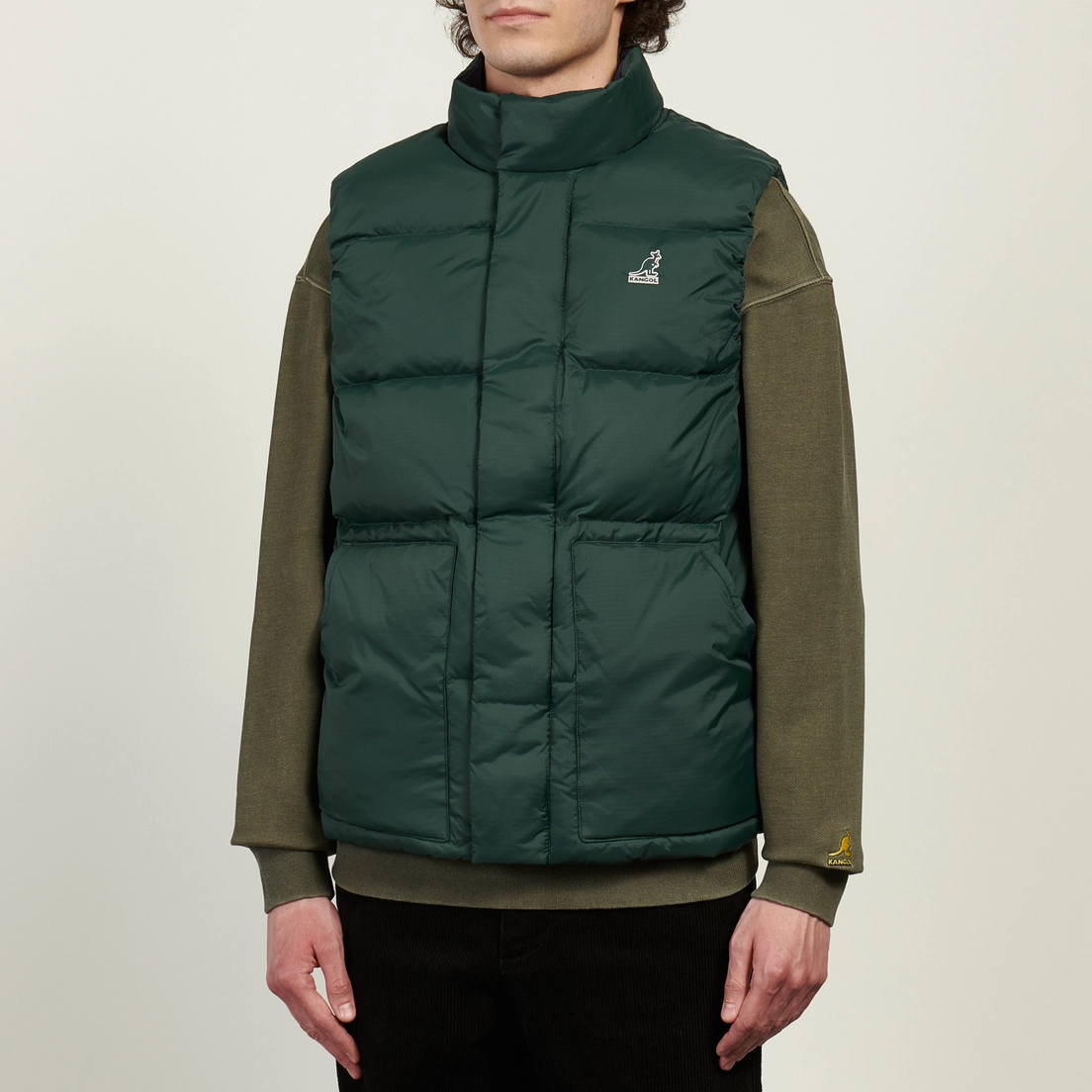 Kangol Мужской жилет Stand Collar Down Puffer
