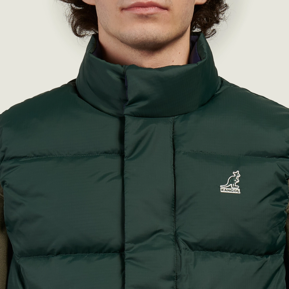 Kangol Мужской жилет Stand Collar Down Puffer