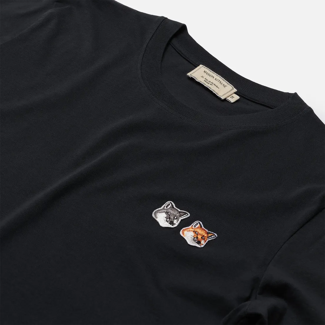 Maison Kitsune Мужская футболка Double Fox Head Patch