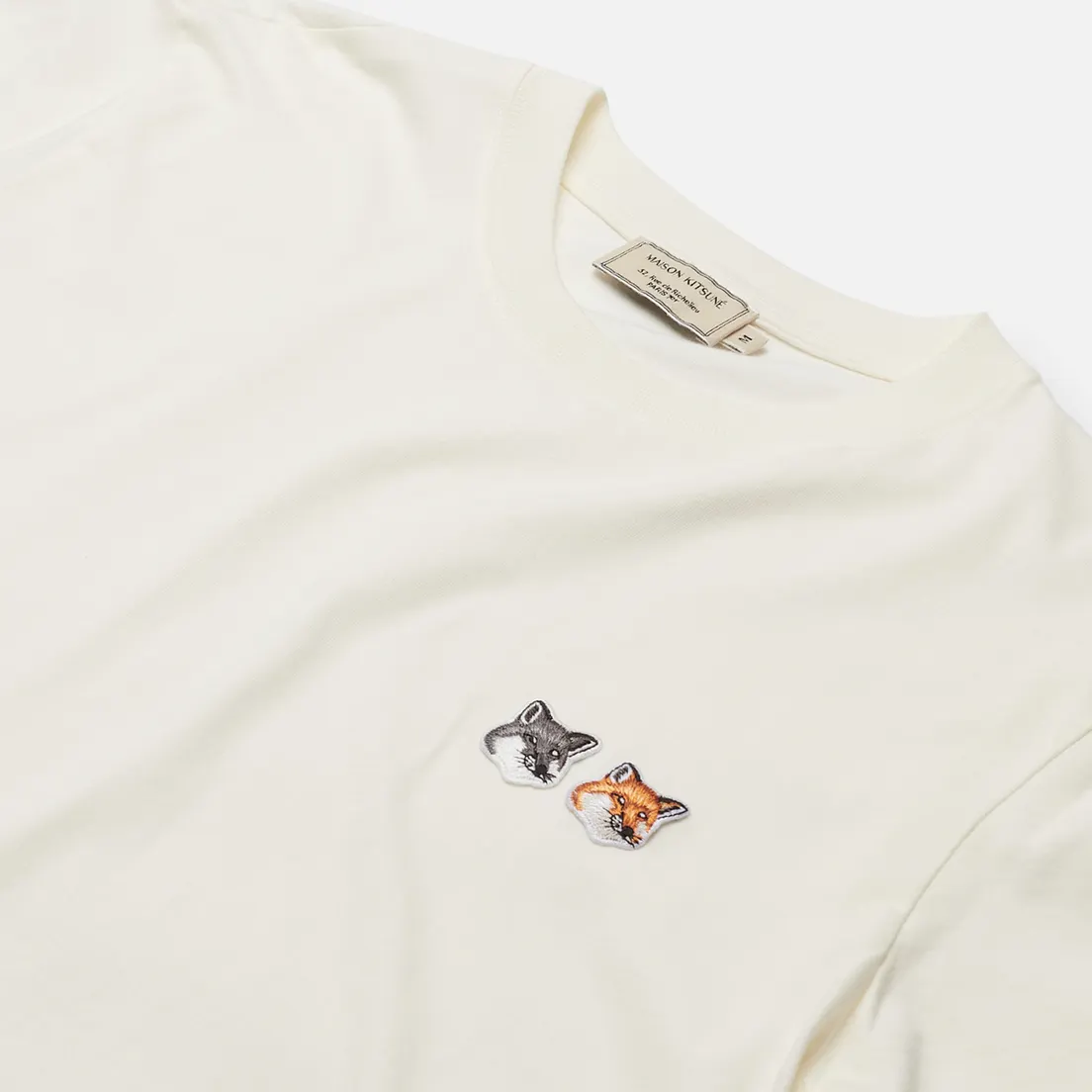 Maison Kitsune Мужская футболка Double Fox Head Patch