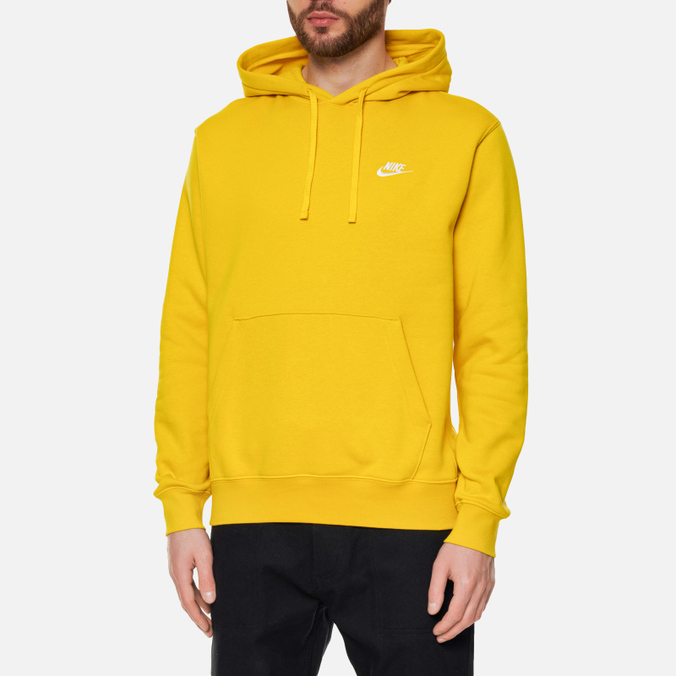 Мужская толстовка Nike, цвет жёлтый, размер M BV2654-709 Sportswear Club Fleece Hoodie - фото 3