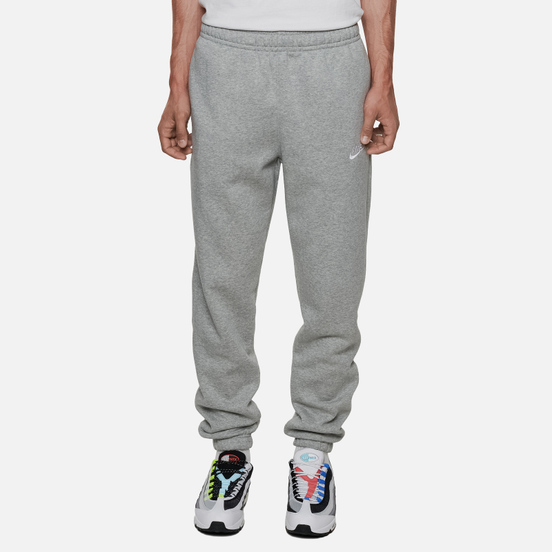 Мужские брюки Nike Club Fleece BB Dark Grey Heather/Matte Silver/White