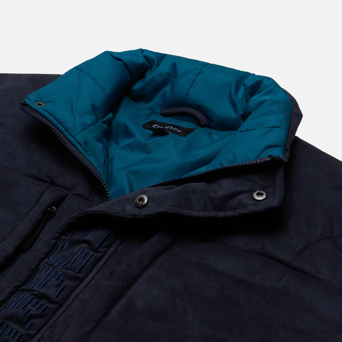 Bronze 56K Мужской пуховик Faux Suede Puffer
