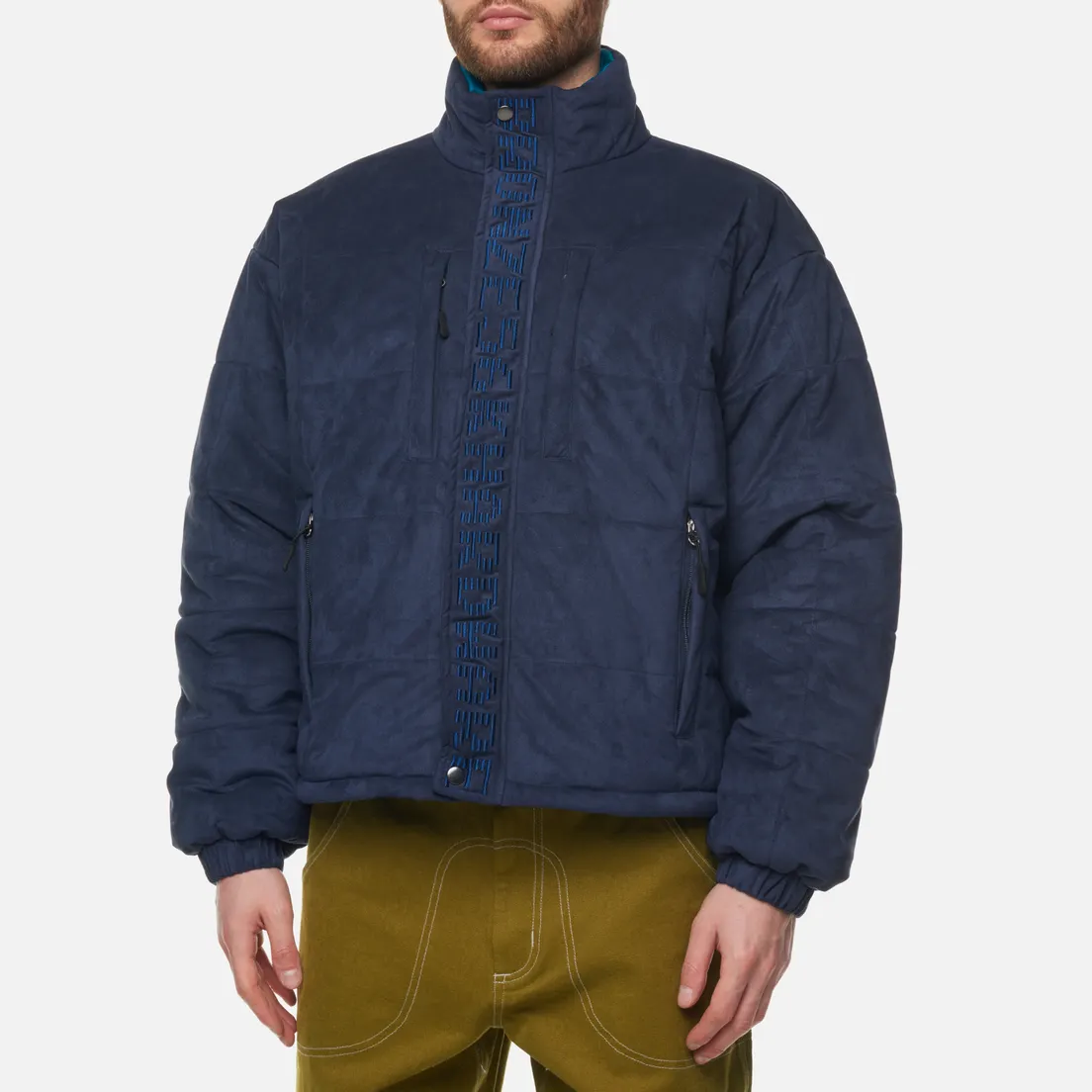 Bronze 56K Мужской пуховик Faux Suede Puffer