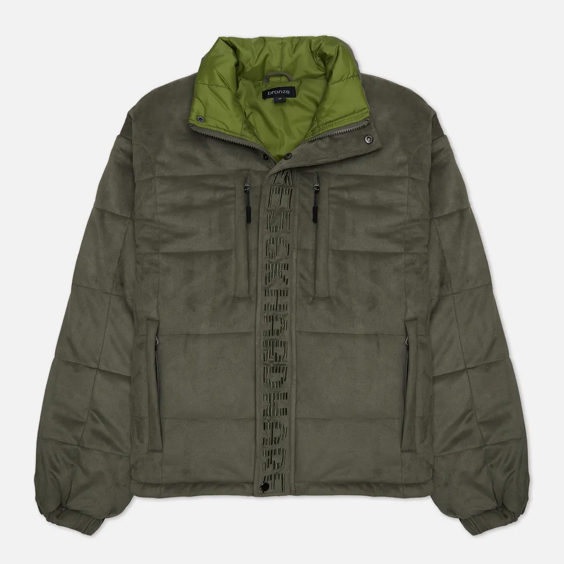 Bronze 56K Мужской пуховик Faux Suede Puffer