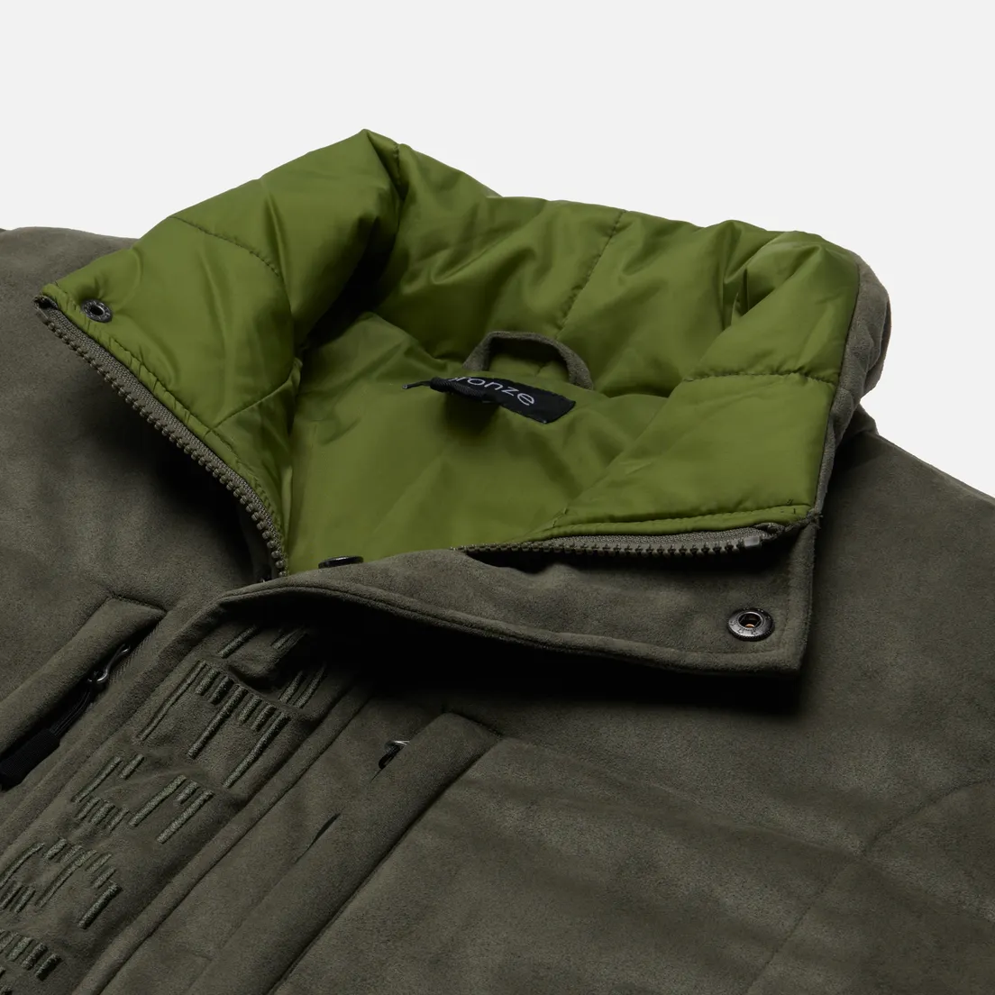 Bronze 56K Мужской пуховик Faux Suede Puffer