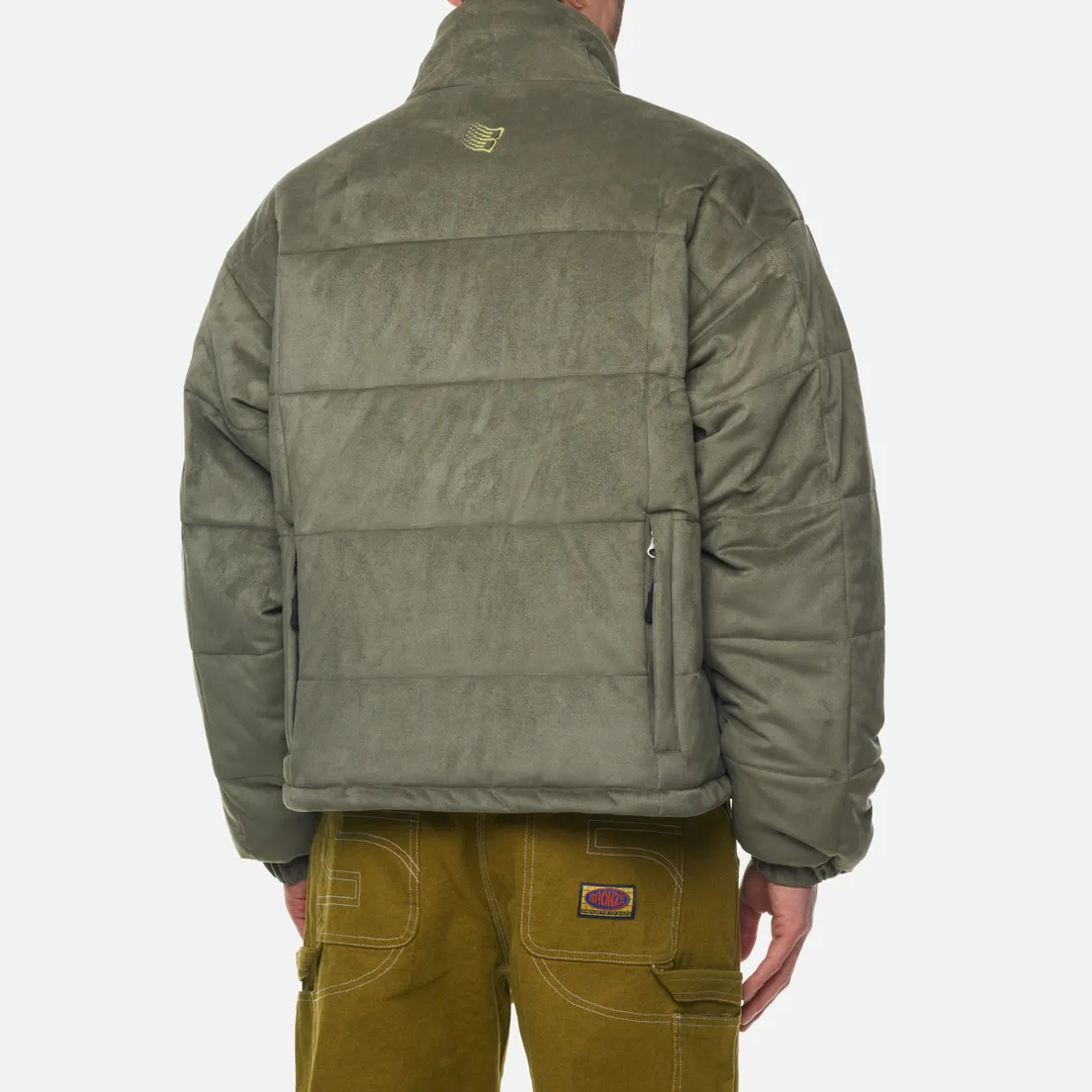 Bronze 56K Мужской пуховик Faux Suede Puffer