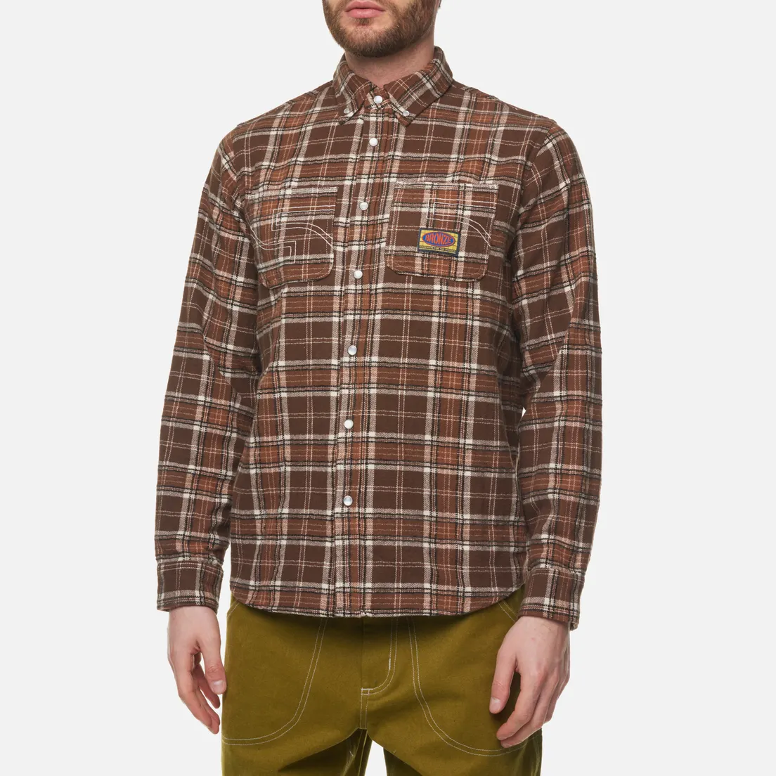 Bronze 56K Мужская рубашка 56 Flannel