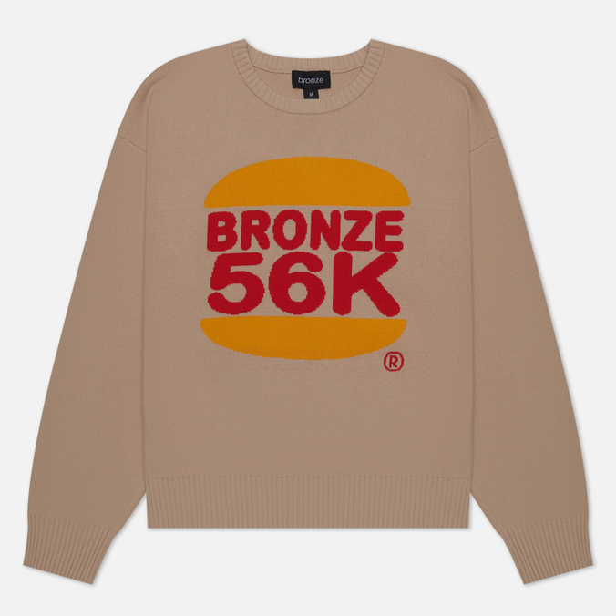 Bronze 56k Burger bronze 56k b logo embroidered crew neck