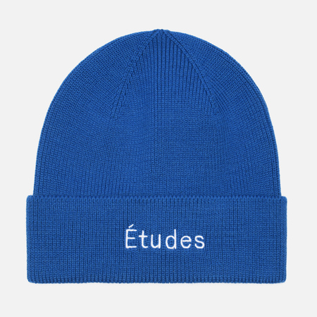 фото Шапка etudes beanie etudes, цвет синий