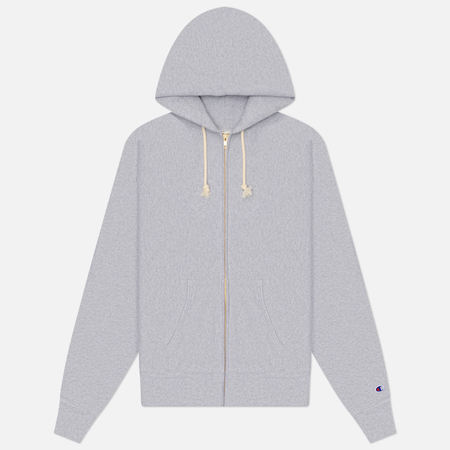 Мужская толстовка Champion Reverse Weave Pinnacle Fleece Reverse Weave Full-Zip Hoodie, цвет серый, размер XXL