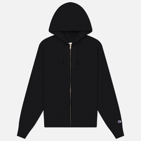 Мужская толстовка Champion Reverse Weave Pinnacle Fleece Reverse Weave Full-Zip Hoodie, цвет чёрный, размер XXL