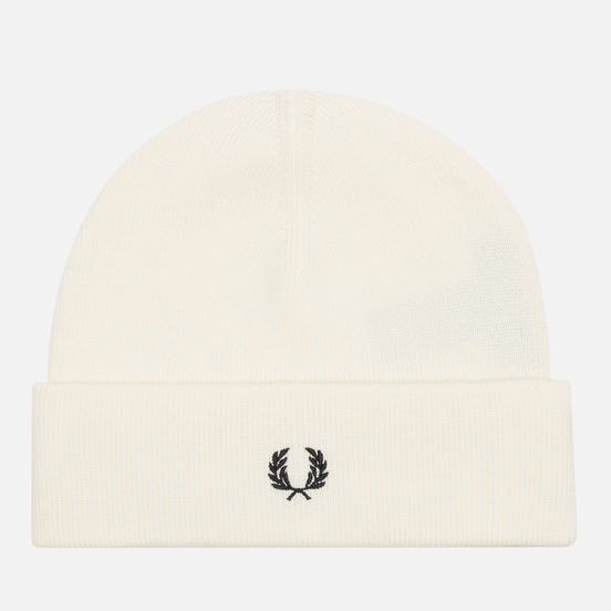Шапка Fred Perry Knitted Merino Wool Ecru