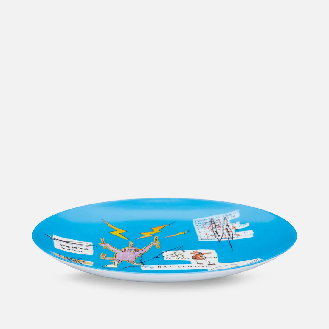 Ligne Blanche Тарелка Jean-Michel Basquiat Venta Blue Medium