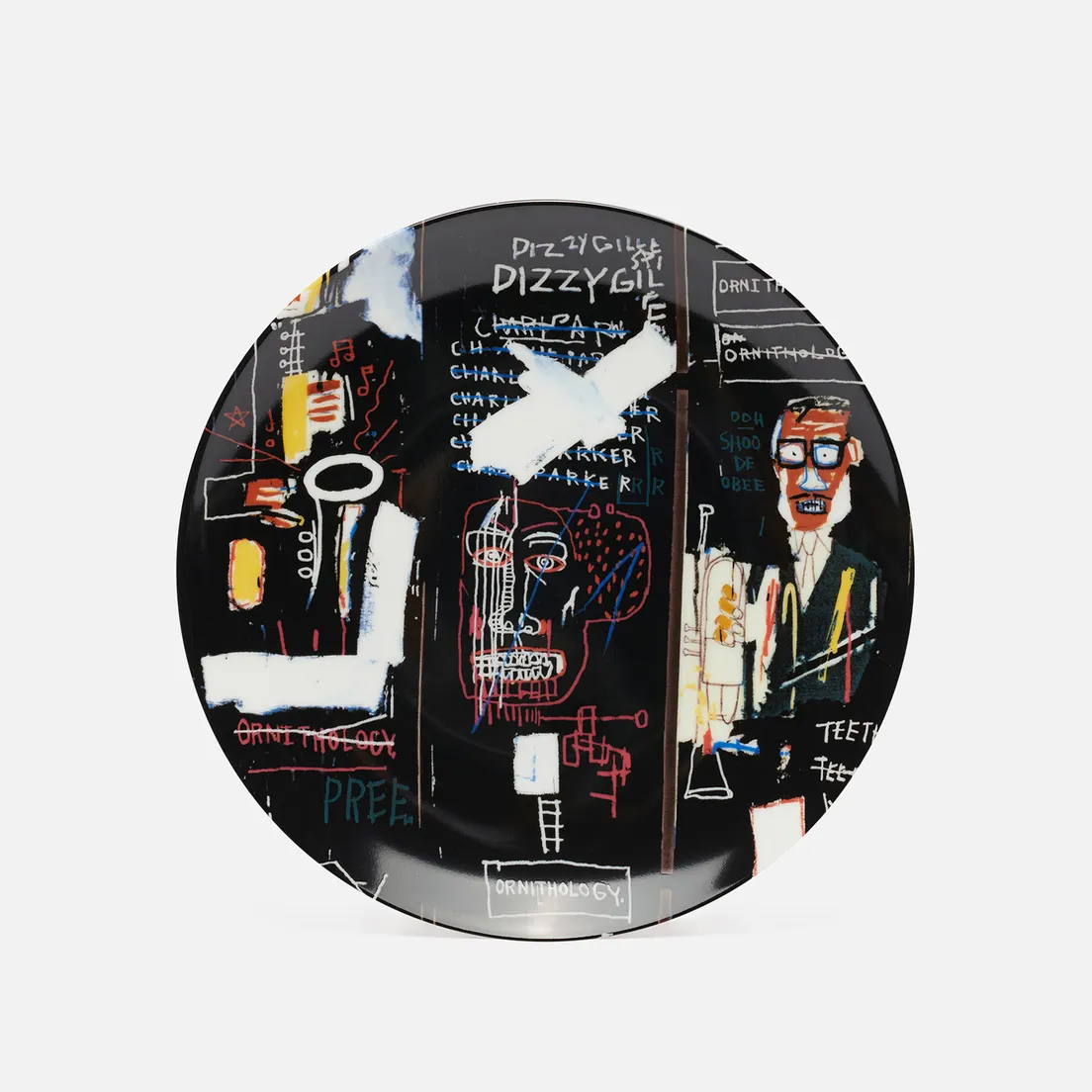 Ligne Blanche Тарелка Jean-Michel Basquiat Horn Players Black Medium