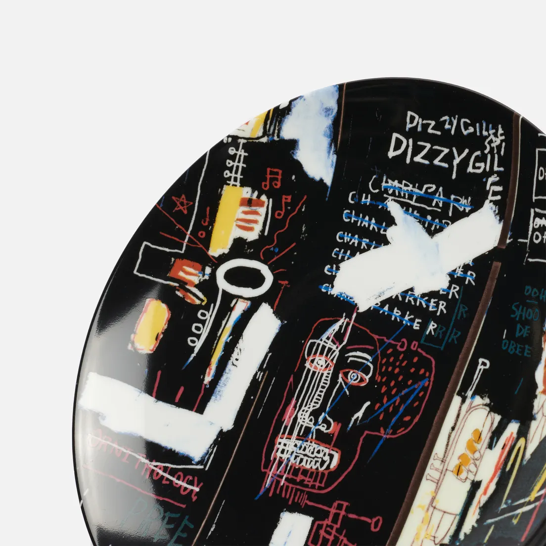 Ligne Blanche Тарелка Jean-Michel Basquiat Horn Players Black Medium
